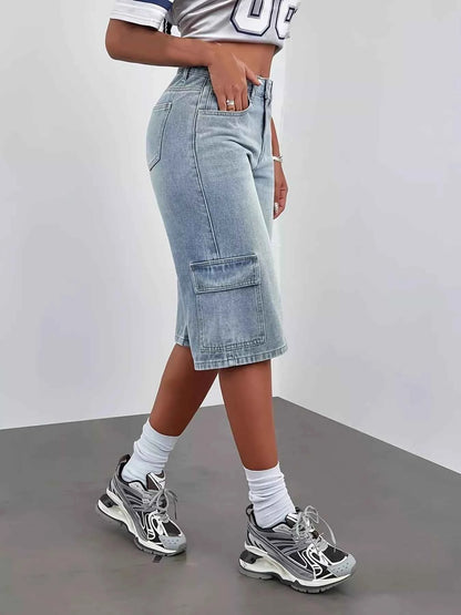 High Waist Denim Shorts