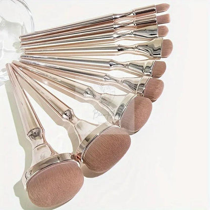 9pcs Drunk Golden Makeup Brush Set