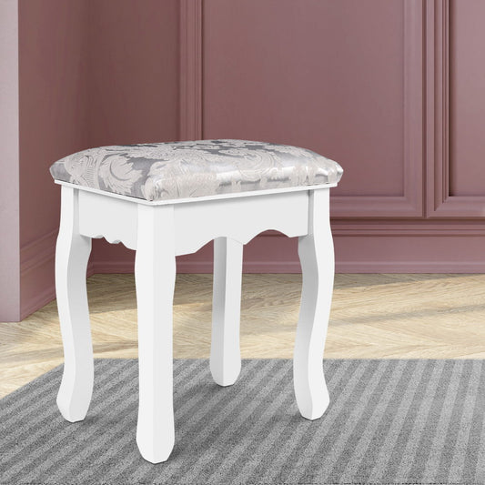 Artiss Dressing Table Stool – Velvet White