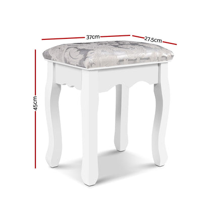 Artiss Dressing Table Stool – Velvet White