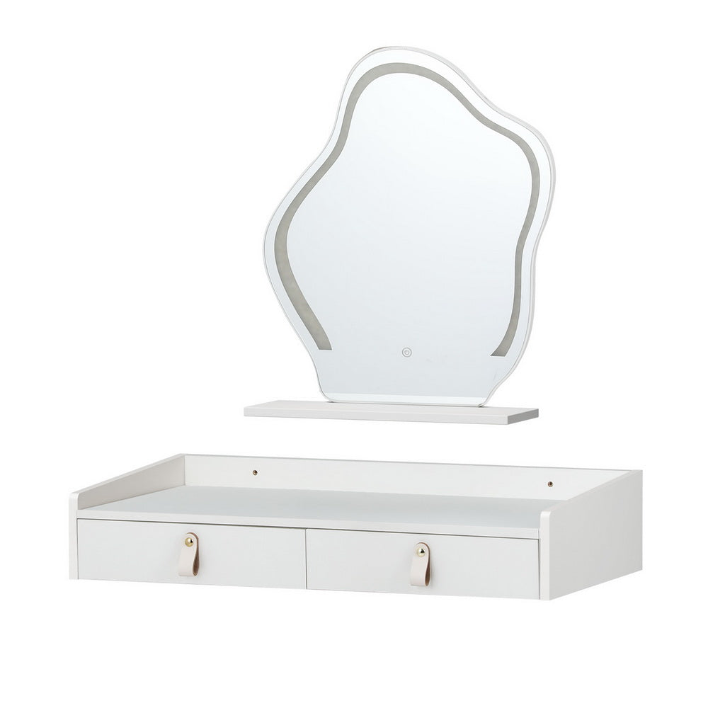 Artiss Daphne Floating LED Dressing Table – White