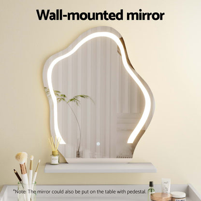 Artiss Daphne Floating LED Dressing Table – White