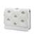 Pearl Floral Silk Clutch in White