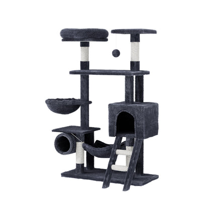 Cat Tree 144cm – Multi-Level Scratching Post, Condo, Toys & Bed