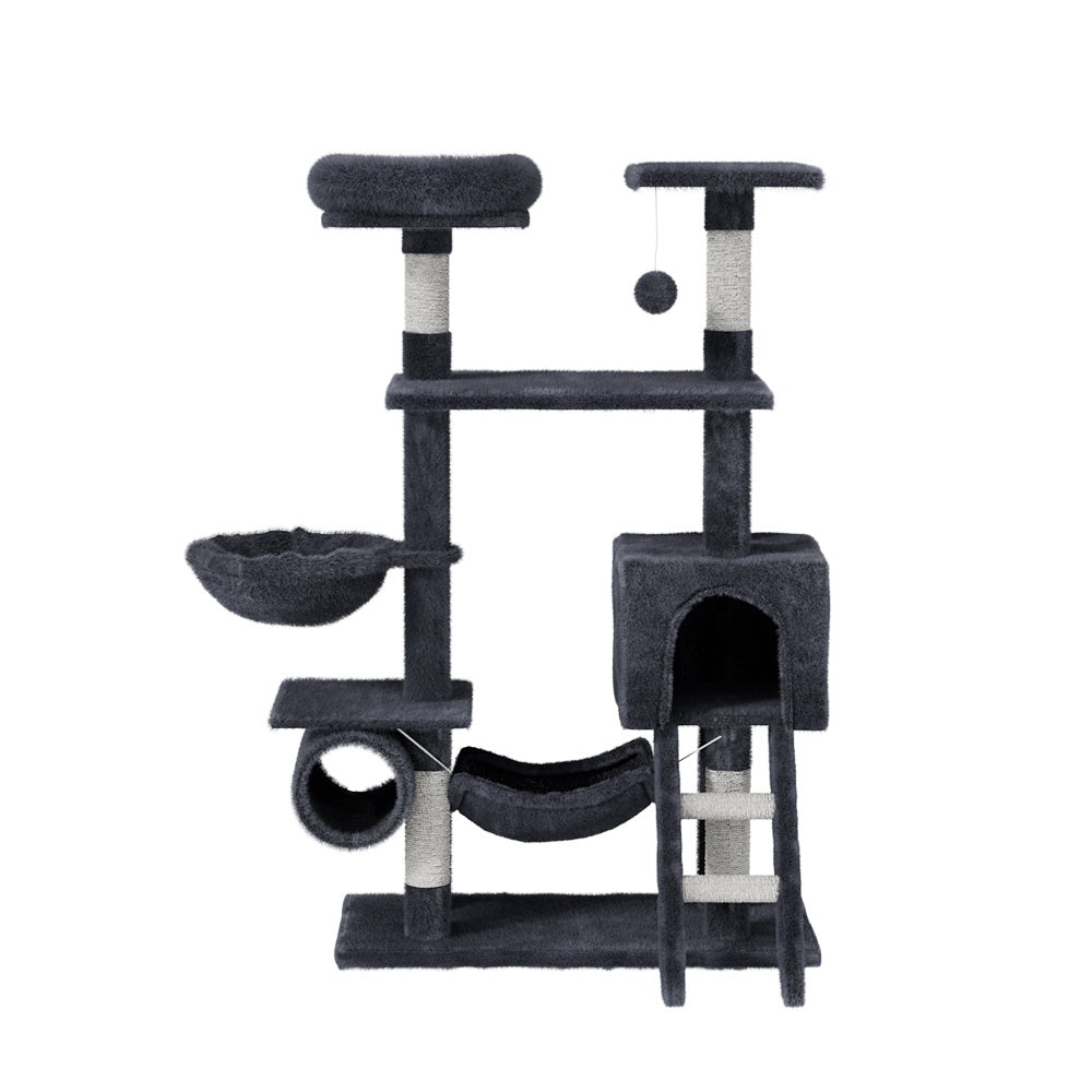 Cat Tree 144cm – Multi-Level Scratching Post, Condo, Toys & Bed