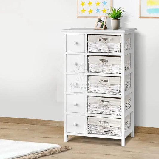 Artiss 5 Chest of Drawers with 5 Baskets - MAY Beau-tish