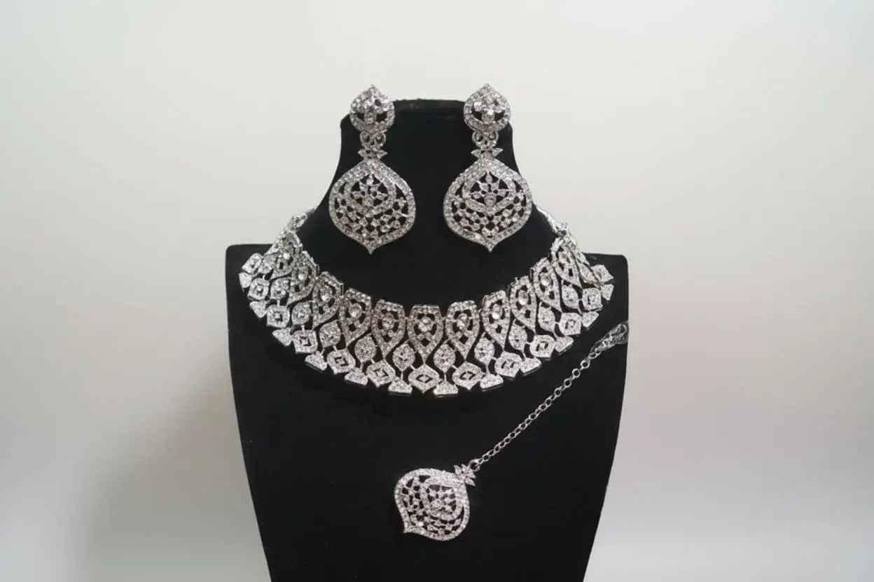 Austrian diamond necklace set