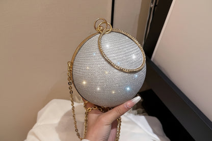 Shiny & Glitter Round Evening Bag