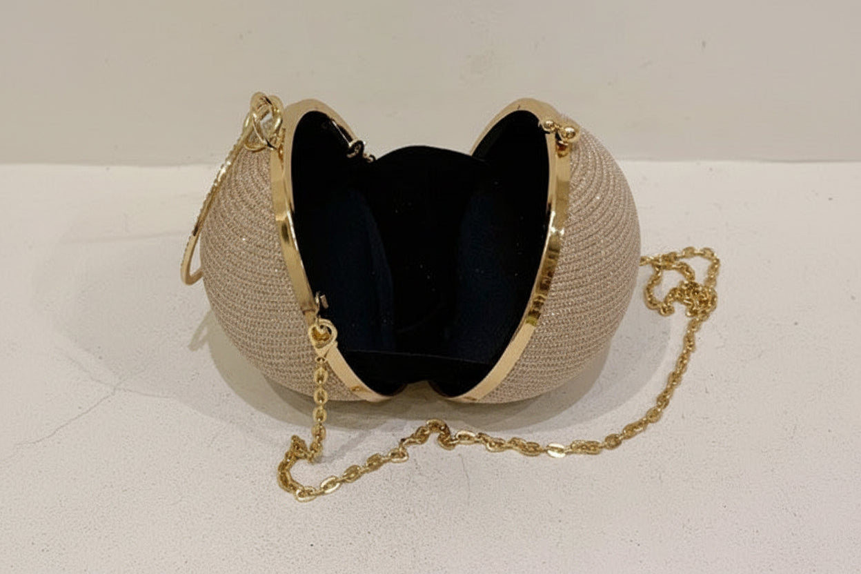 Shiny & Glitter Round Evening Bag