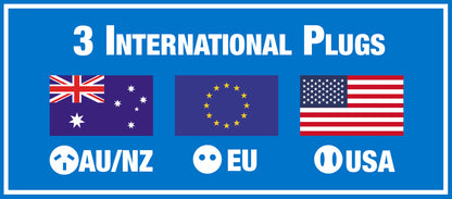 Laser 4-Port USB Travel Charger with Global Adapters