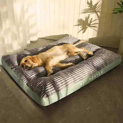 Warm Thick Washable Dog Bed – High Backrest – Gray – 47 × 37.4in