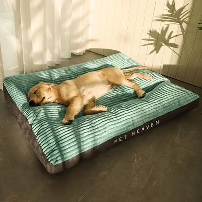 Warm Thick Washable Dog Bed – High Backrest – Gray – 47 × 37.4in