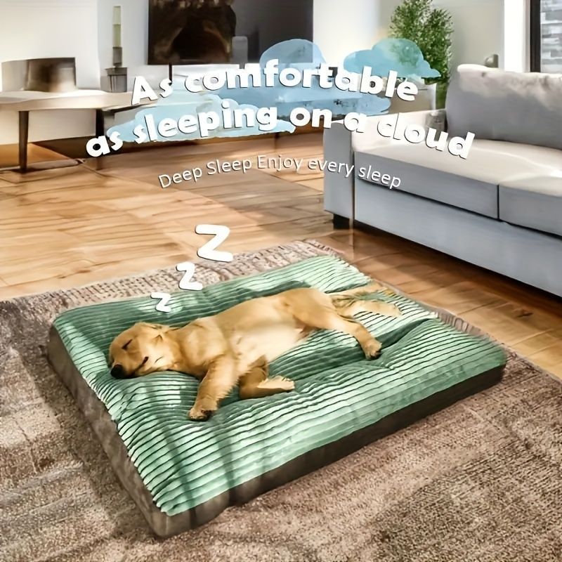 Warm Thick Washable Dog Bed – High Backrest – Gray – 47 × 37.4in