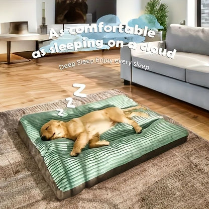 Warm Thick Washable Dog Bed – High Backrest – Gray – 47 × 37.4in