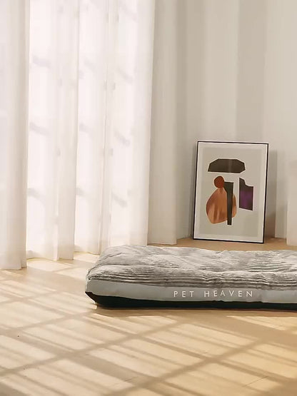 Warm Thick Washable Dog Bed – High Backrest – Gray – 47 × 37.4in