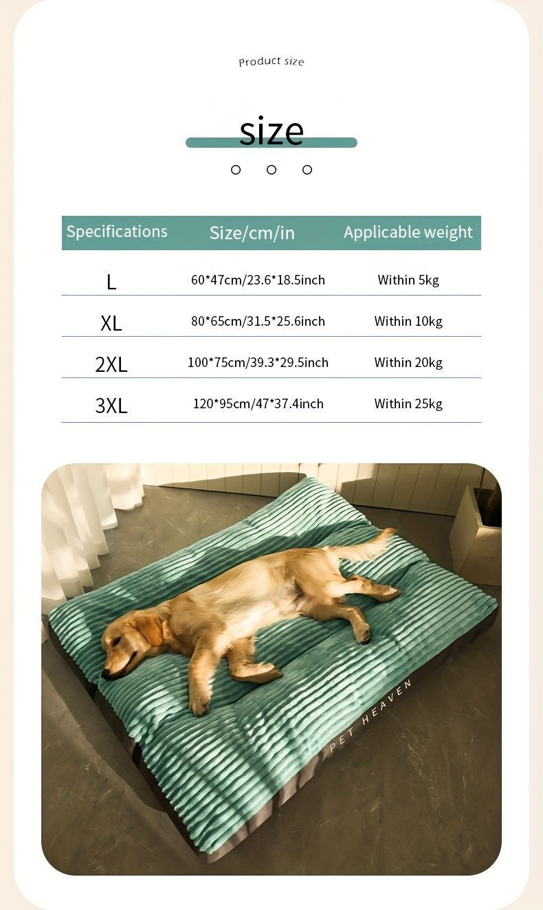 Warm Thick Washable Dog Bed – High Backrest – Gray – 47 × 37.4in