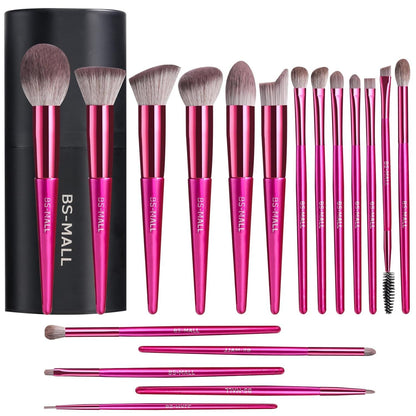 Hot red Professional Makeup Brush Set (18-Piece)