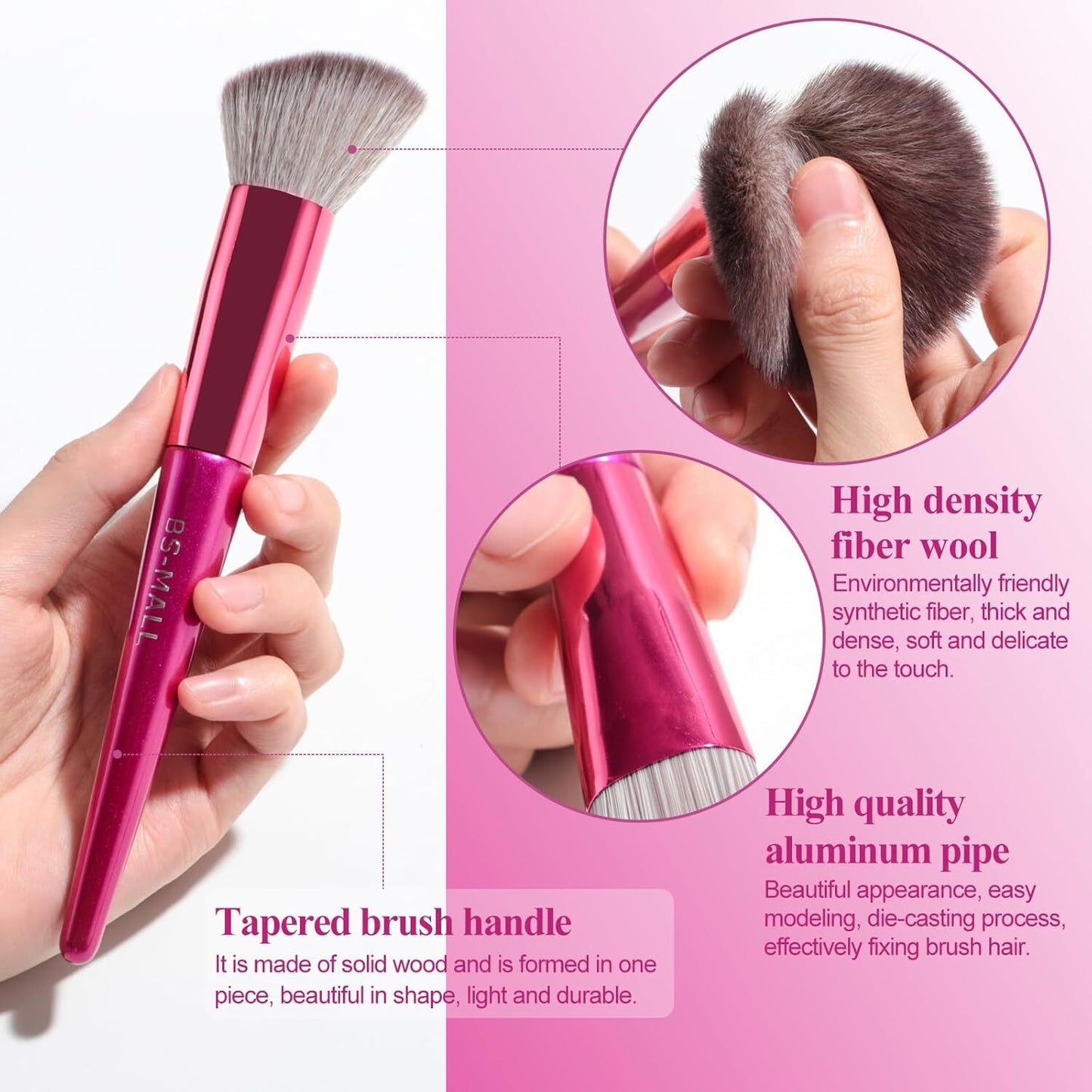 Hot red Professional Makeup Brush Set (18-Piece)
