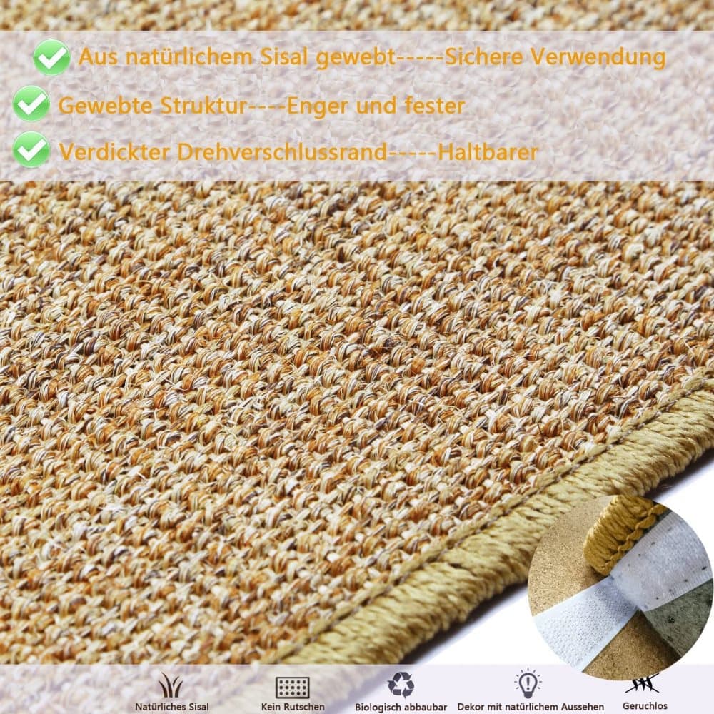 Natural Jute Cat Scratching Mat – Durable Floor Mat & Sustainable Cat Furniture – 50 × 80cm