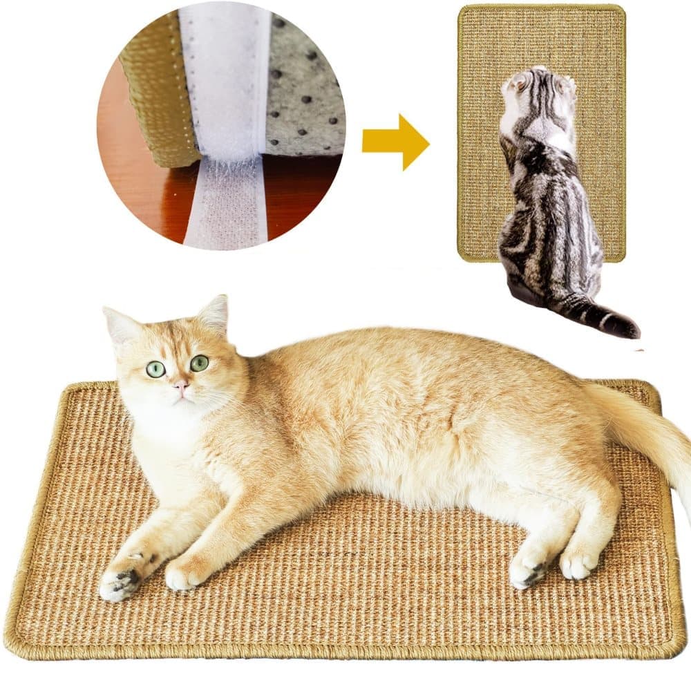 Natural Jute Cat Scratching Mat – Durable Floor Mat & Sustainable Cat Furniture – 50 × 80cm