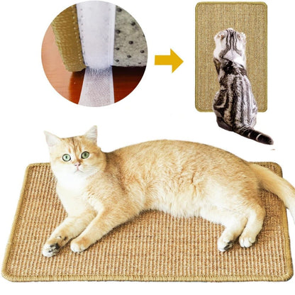 Natural Jute Cat Scratching Mat – Durable Floor Mat & Sustainable Cat Furniture – 50 × 80cm
