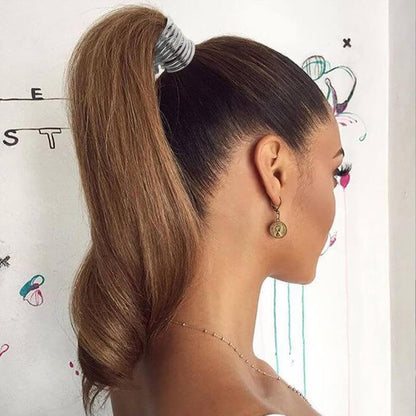 3-Piece High Ponytail Hair Clips – Gold, Silver & Black