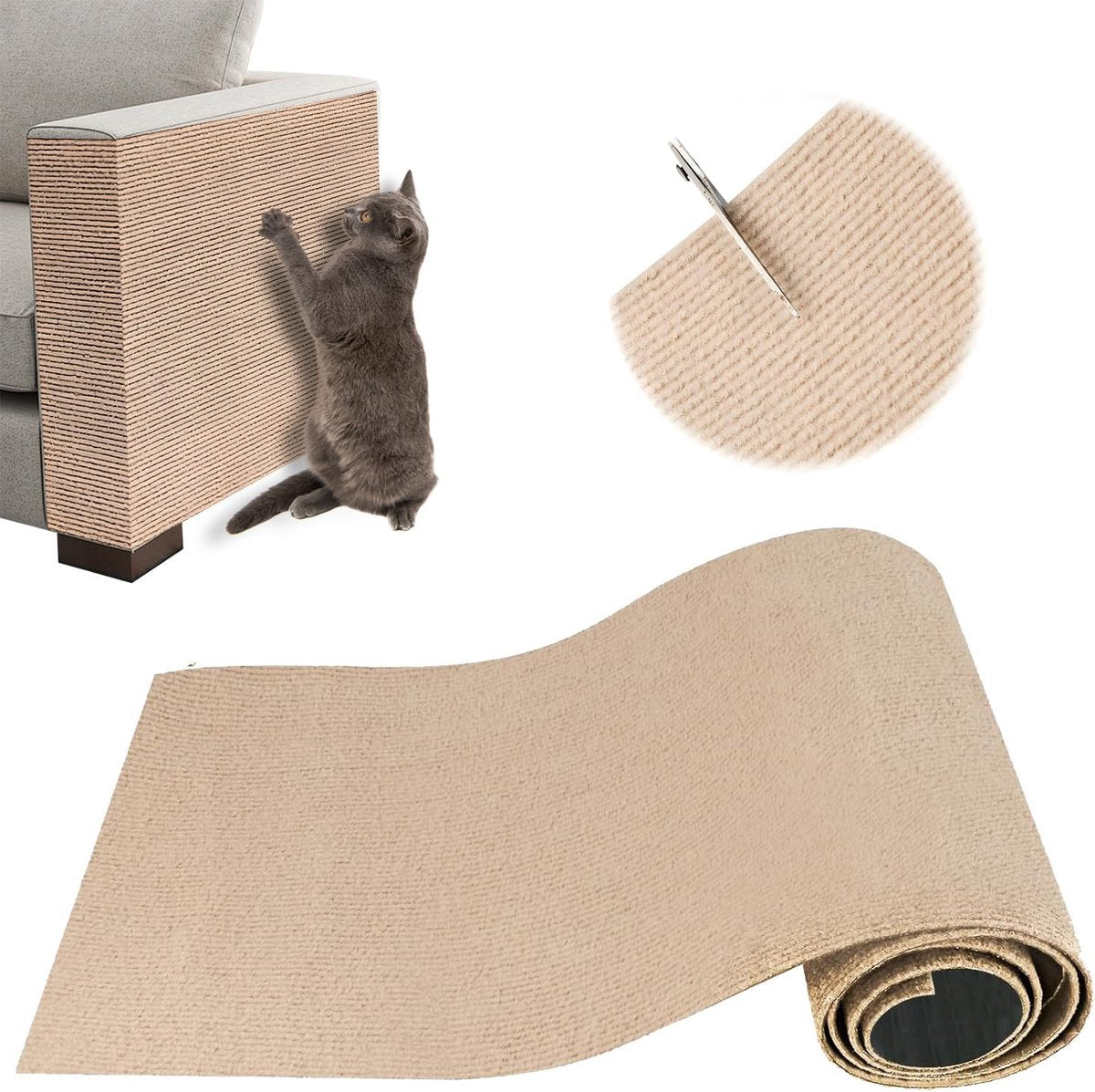 Self-Adhesive Cat Scratching Mat – 40 × 200cm – Furniture & Sofa Protection
