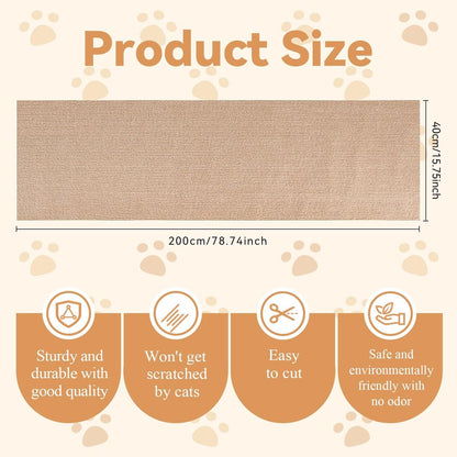 Self-Adhesive Cat Scratching Mat – 40 × 200cm – Furniture & Sofa Protection
