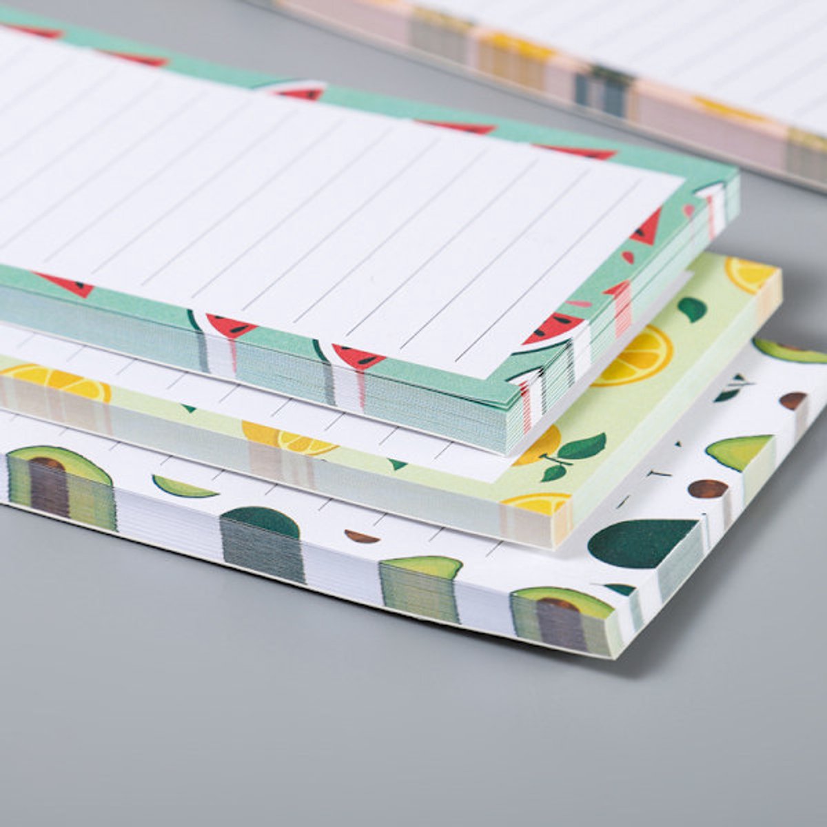 4-Pack Magnetic Fridge Notebooks – Fruit Motif Grocery & To-Do Lists