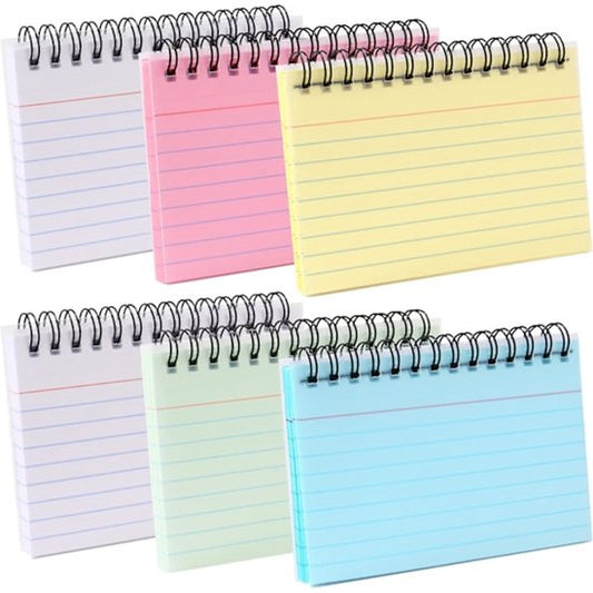 6-Pack Colour Spiral Notebooks