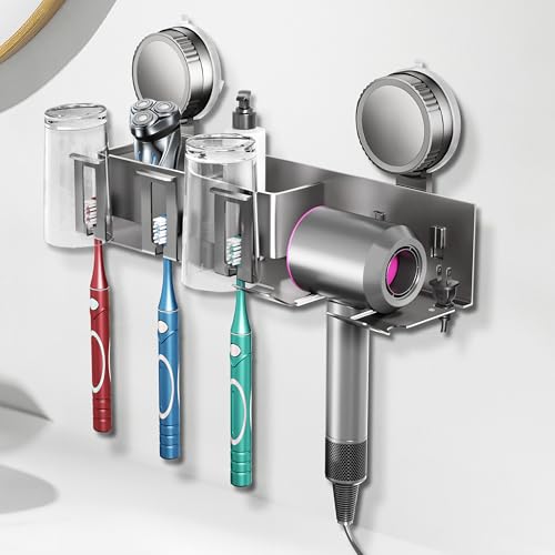 Hair dryer shelving unit