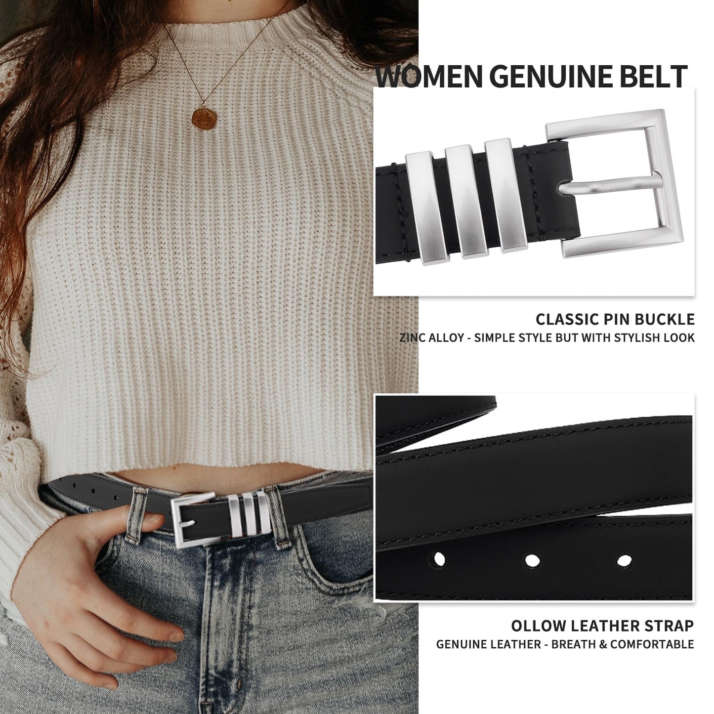 2 pieces Waist Belt Women