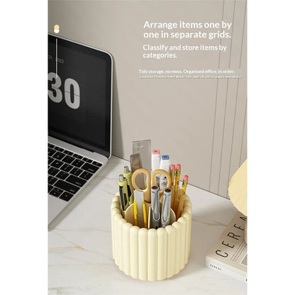 360 Rotating Makeup Brush Holder 7 Slots Make Up Brush Organizer