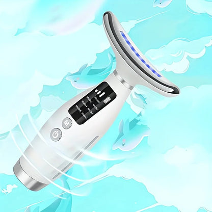 Rechargeable Facial and Neck Beauty Device, 7-Mode Facial Massage
