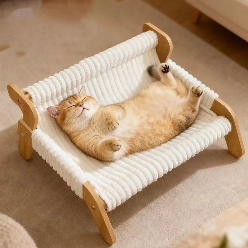 Plush Cat Bed & Dog Sofa – Nordic-Style Warm Pet Lounge Chair