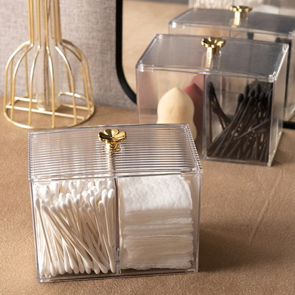 Makeup Storage Organizer Bathroom Jar Cotton Swabs Storage