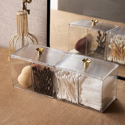 Makeup Storage Organizer Bathroom Jar Cotton Swabs Storage