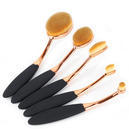 5 Pieces Oval Makeup Brush Set