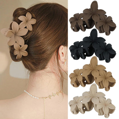 4-Pack Large 11.5cm Hair Clips – Strong Grip Anti-Slip Flower Hair Claw Clips