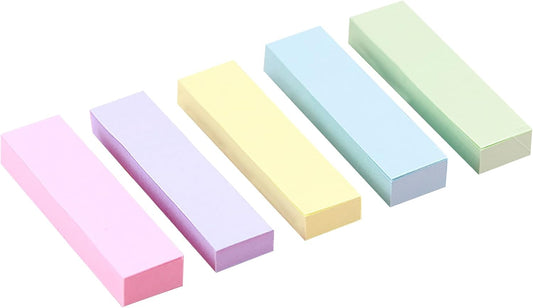 500 Pastel Sticky Notes – 5 Colours, Removable Self-Adhesive Notes