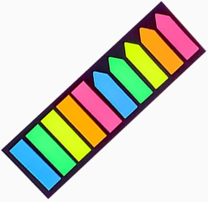 200 Sticky Note Labels & Bookmarks – 2 Shapes for Easy Organisation