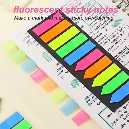 200 Sticky Note Labels & Bookmarks – 2 Shapes for Easy Organisation