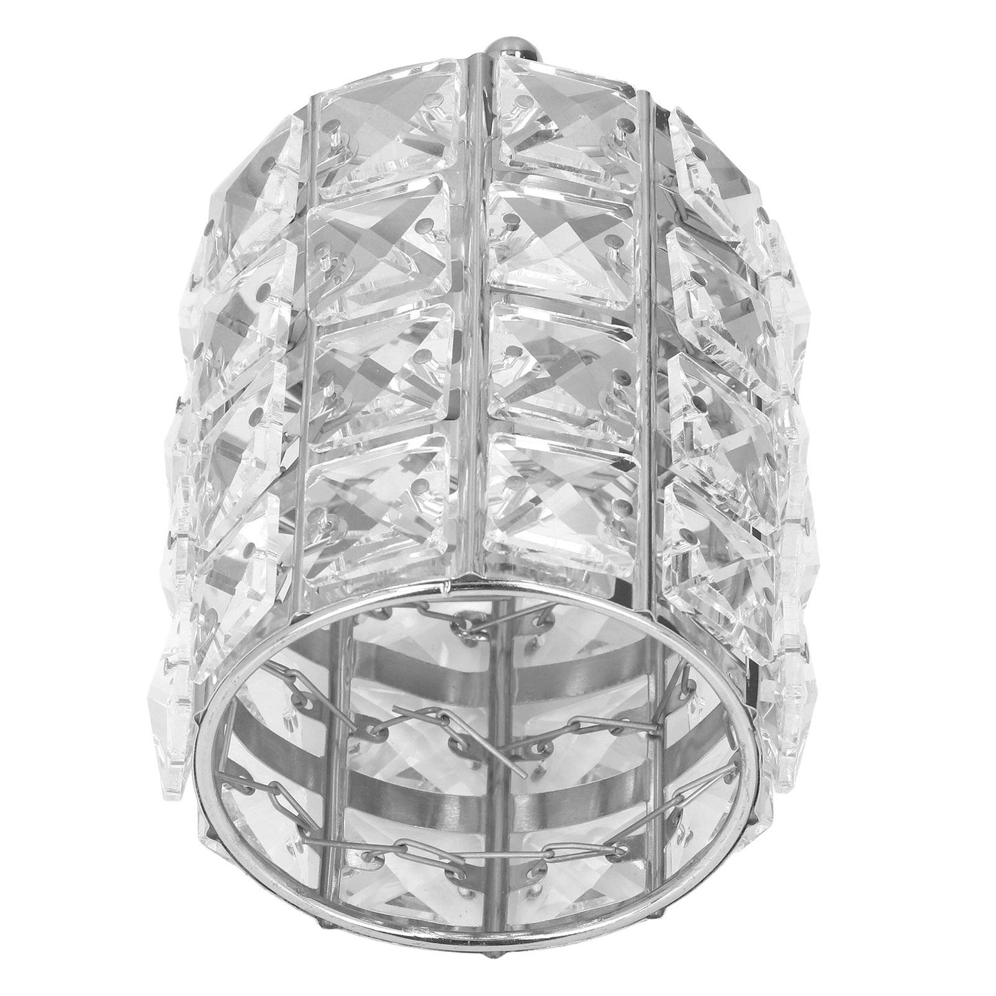 Makeup Brush Holder Crystal Metal Durable Elegant Style Wide Application Pen Holder for Brush Pencil Jewelry Silver