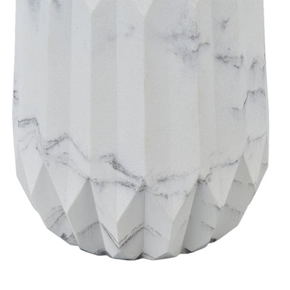 Makeup Brush Holder Durable Glossy Resin Large Capacity Modern Design Marble Vein Makeup Brush Organizer