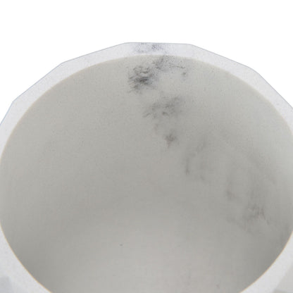 Makeup Brush Holder Durable Glossy Resin Large Capacity Modern Design Marble Vein Makeup Brush Organizer