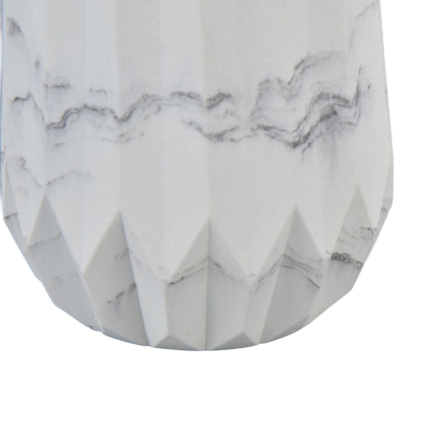 Makeup Brush Holder Durable Glossy Resin Large Capacity Modern Design Marble Vein Makeup Brush Organizer