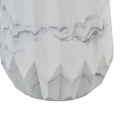 Makeup Brush Holder Durable Glossy Resin Large Capacity Modern Design Marble Vein Makeup Brush Organizer