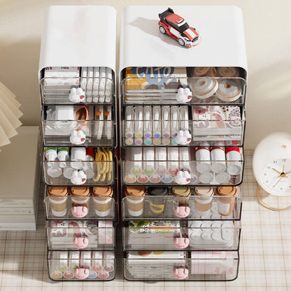 Pink Piggy Makeup Organiser with Drawer