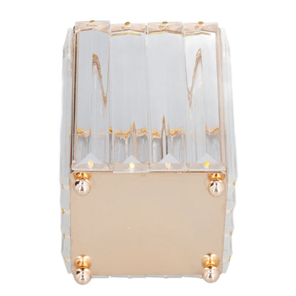 Makeup Brush Holder – Elegant Stainless Steel & High Borosilicate Glass Organiser