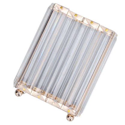 Makeup Brush Holder – Elegant Stainless Steel & High Borosilicate Glass Organiser